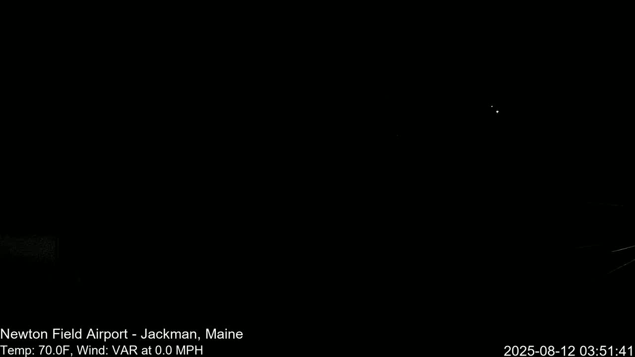 Newton Field Airport Live Cam - Jackman, Maine, USA Airport