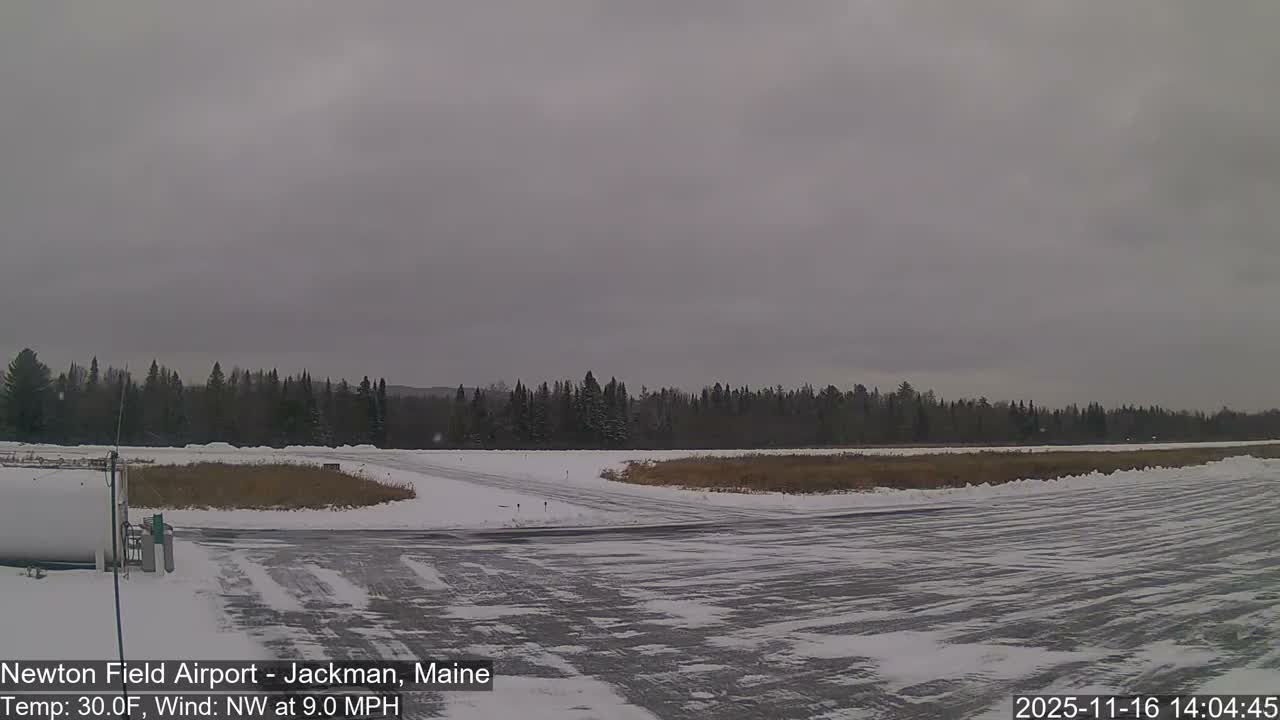 Jackman, Newton Field Airport towards North Live Cam 59B - Jackman, Somerset, Maine, USA
