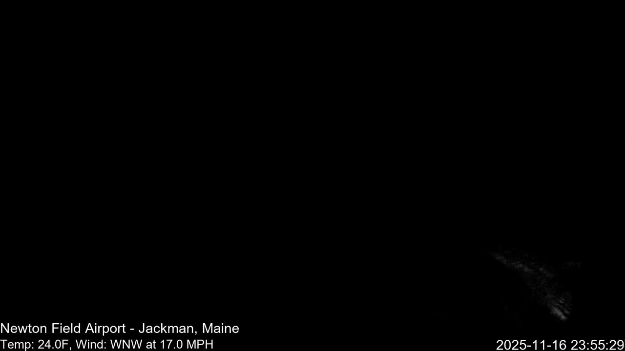 Jackman, Newton Field Airport towards North Live Cam 59B - Jackman, Somerset, Maine, USA