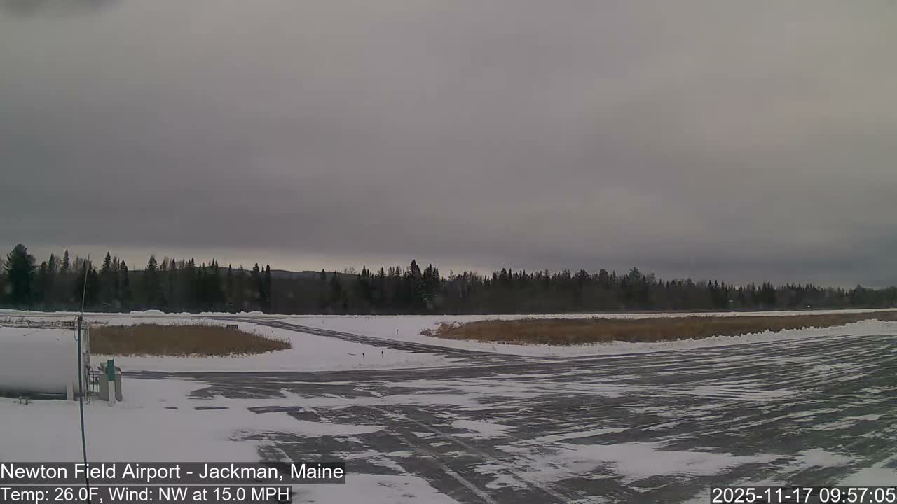 Jackman, Newton Field Airport towards North Live Cam 59B - Jackman, Somerset, Maine, USA