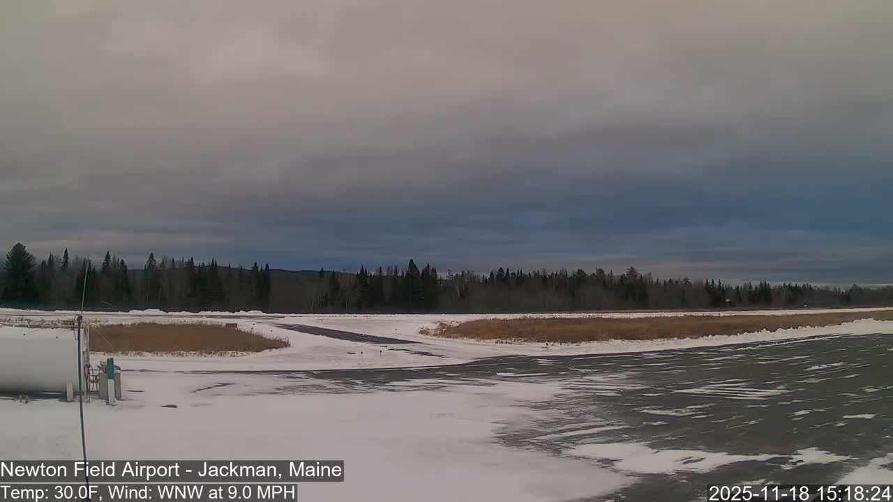 Jackman, Newton Field Airport towards North Live Cam 59B - Jackman, Somerset, Maine, USA
