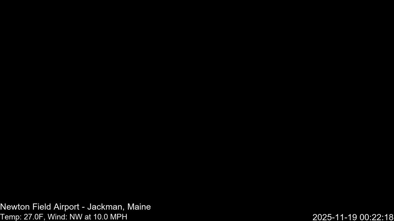 Jackman, Newton Field Airport towards North Live Cam 59B - Jackman, Somerset, Maine, USA
