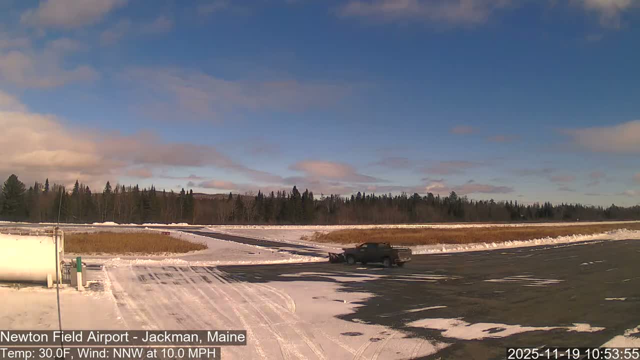 Jackman, Newton Field Airport towards North Live Cam 59B - Jackman, Somerset, Maine, USA