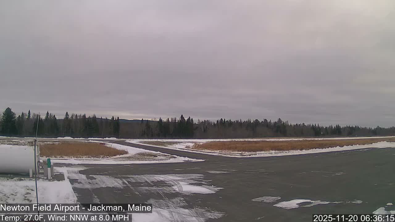 Jackman, Newton Field Airport towards North Live Cam 59B - Jackman, Somerset, Maine, USA