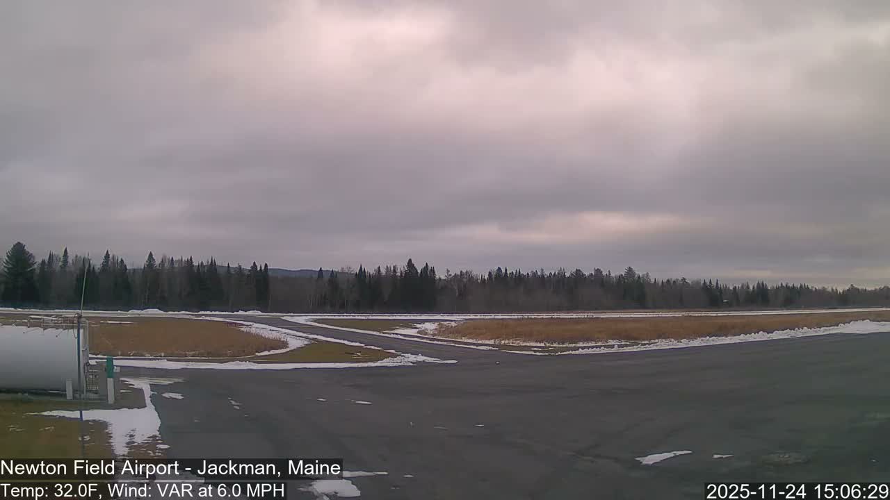 Jackman, Newton Field Airport towards North Live Cam 59B - Jackman, Somerset, Maine, USA