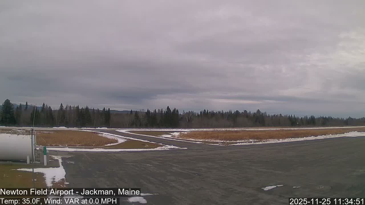 Jackman, Newton Field Airport towards North Live Cam 59B - Jackman, Somerset, Maine, USA