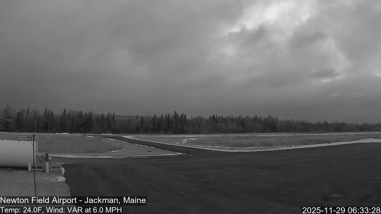 Jackman, Newton Field Airport towards North Live Cam 59B - Jackman, Somerset, Maine, USA