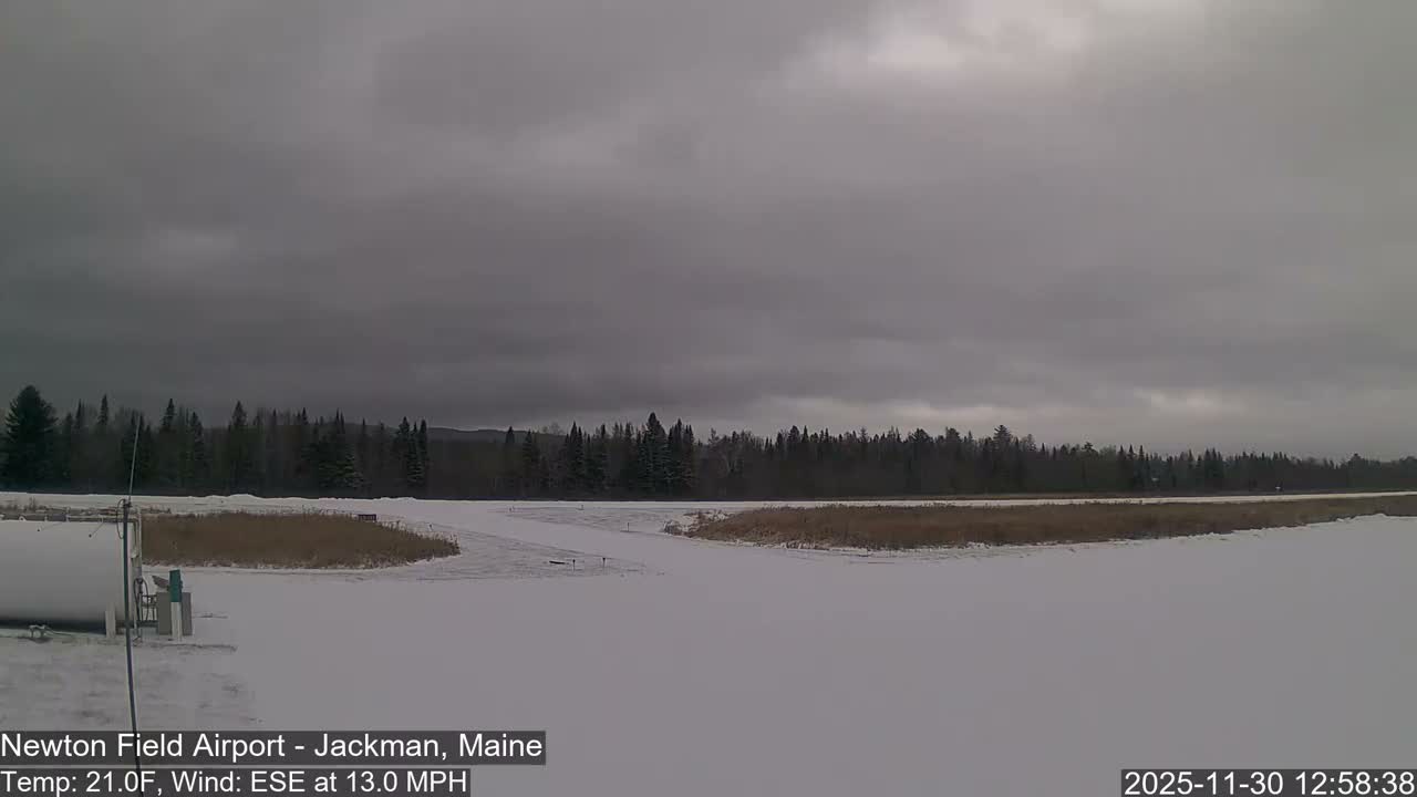 Jackman, Newton Field Airport towards North Live Cam 59B - Jackman, Somerset, Maine, USA
