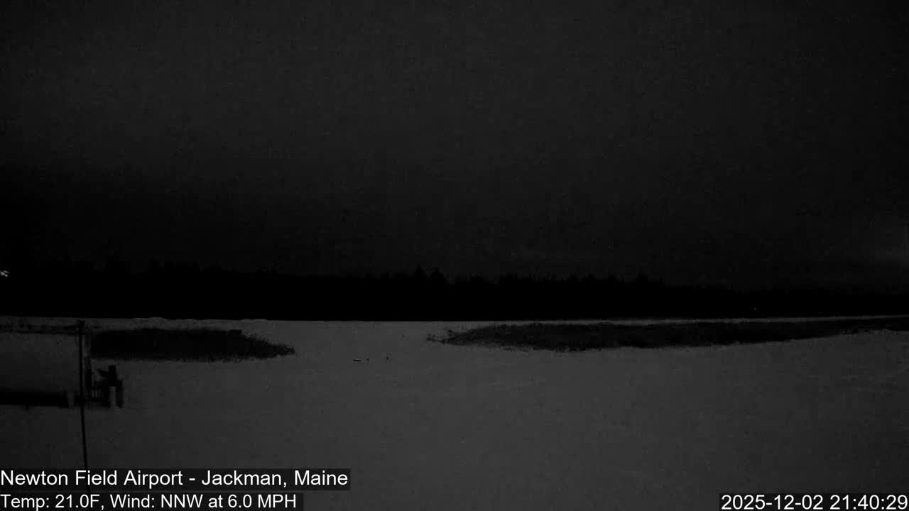 Jackman, Newton Field Airport towards North Live Cam 59B - Jackman, Somerset, Maine, USA