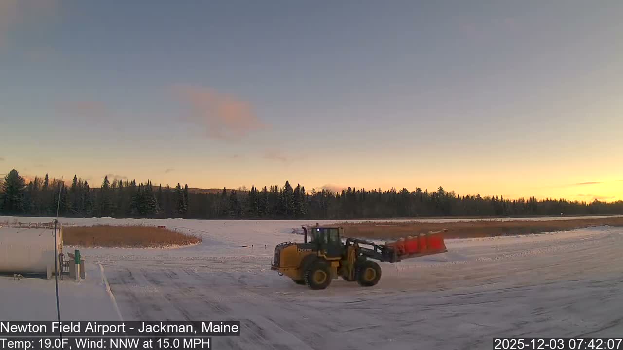 Jackman, Newton Field Airport towards North Live Cam 59B - Jackman, Somerset, Maine, USA