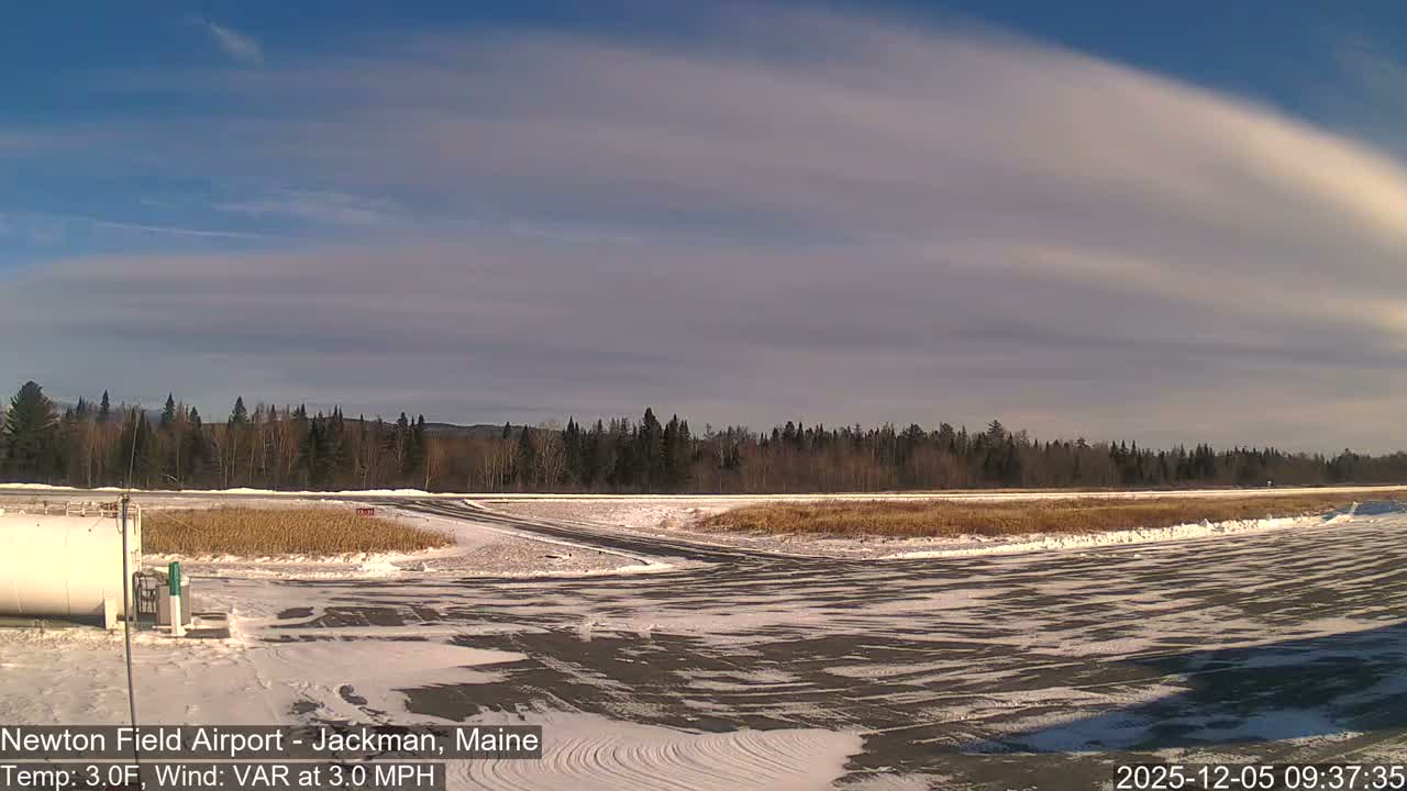 Jackman, Newton Field Airport towards North Live Cam 59B - Jackman, Somerset, Maine, USA