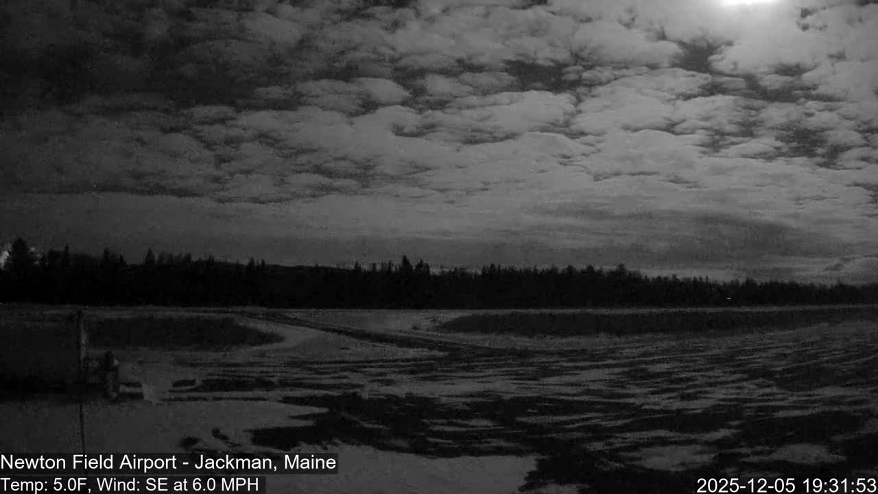 Jackman, Newton Field Airport towards North Live Cam 59B - Jackman, Somerset, Maine, USA