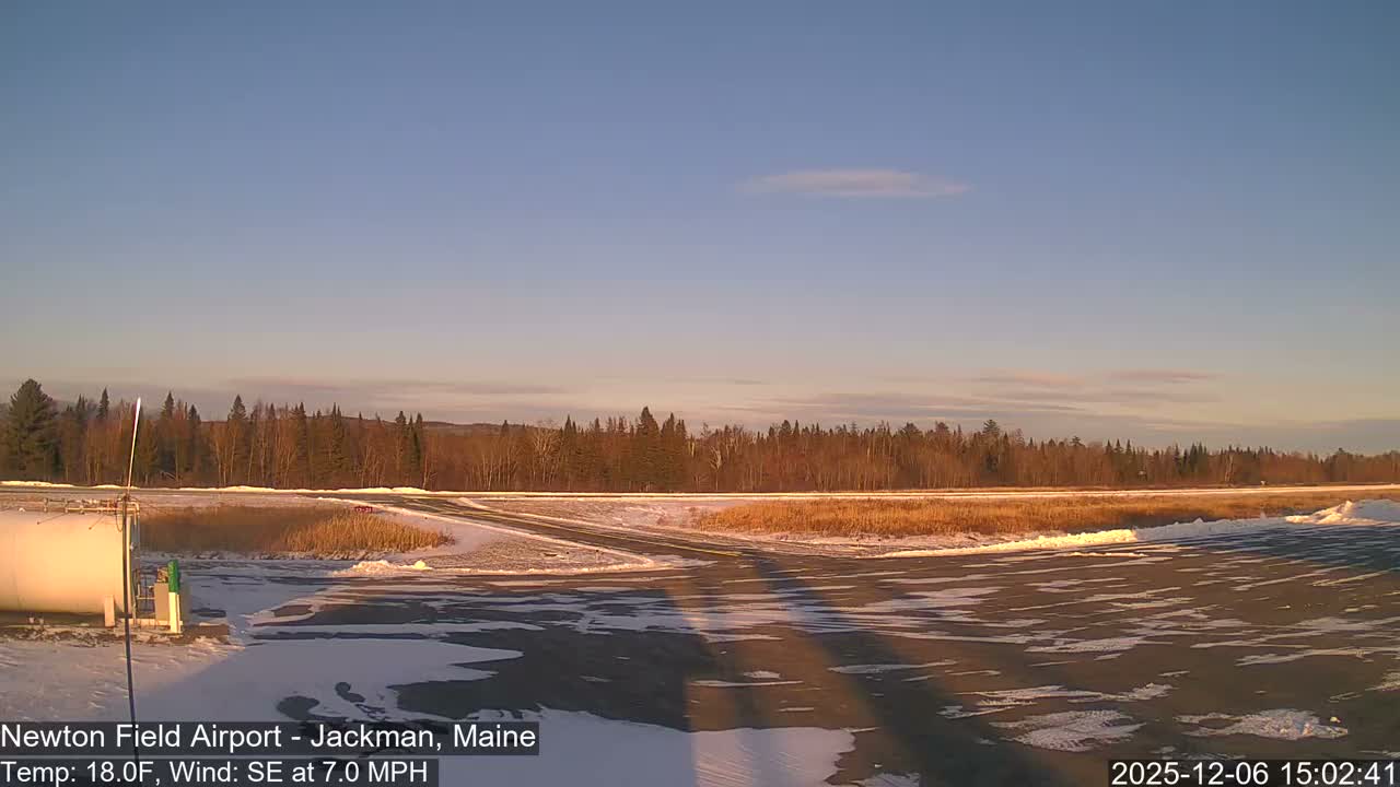 Jackman, Newton Field Airport towards North Live Cam 59B - Jackman, Somerset, Maine, USA