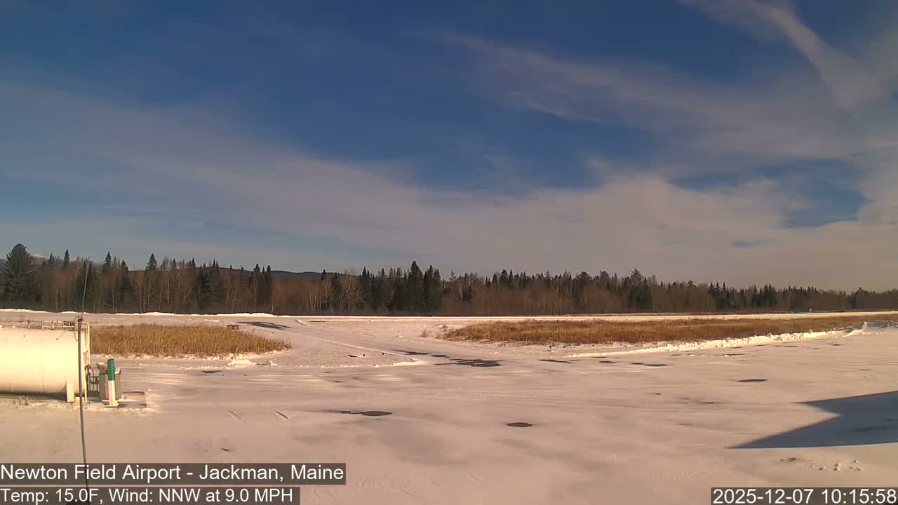 Jackman, Newton Field Airport towards North Live Cam 59B - Jackman, Somerset, Maine, USA
