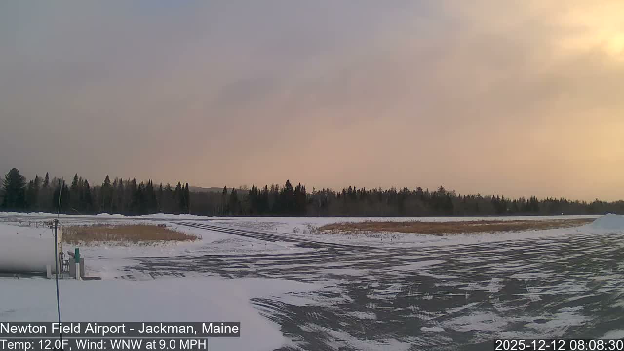 Jackman, Newton Field Airport towards North Live Cam 59B - Jackman, Somerset, Maine, USA