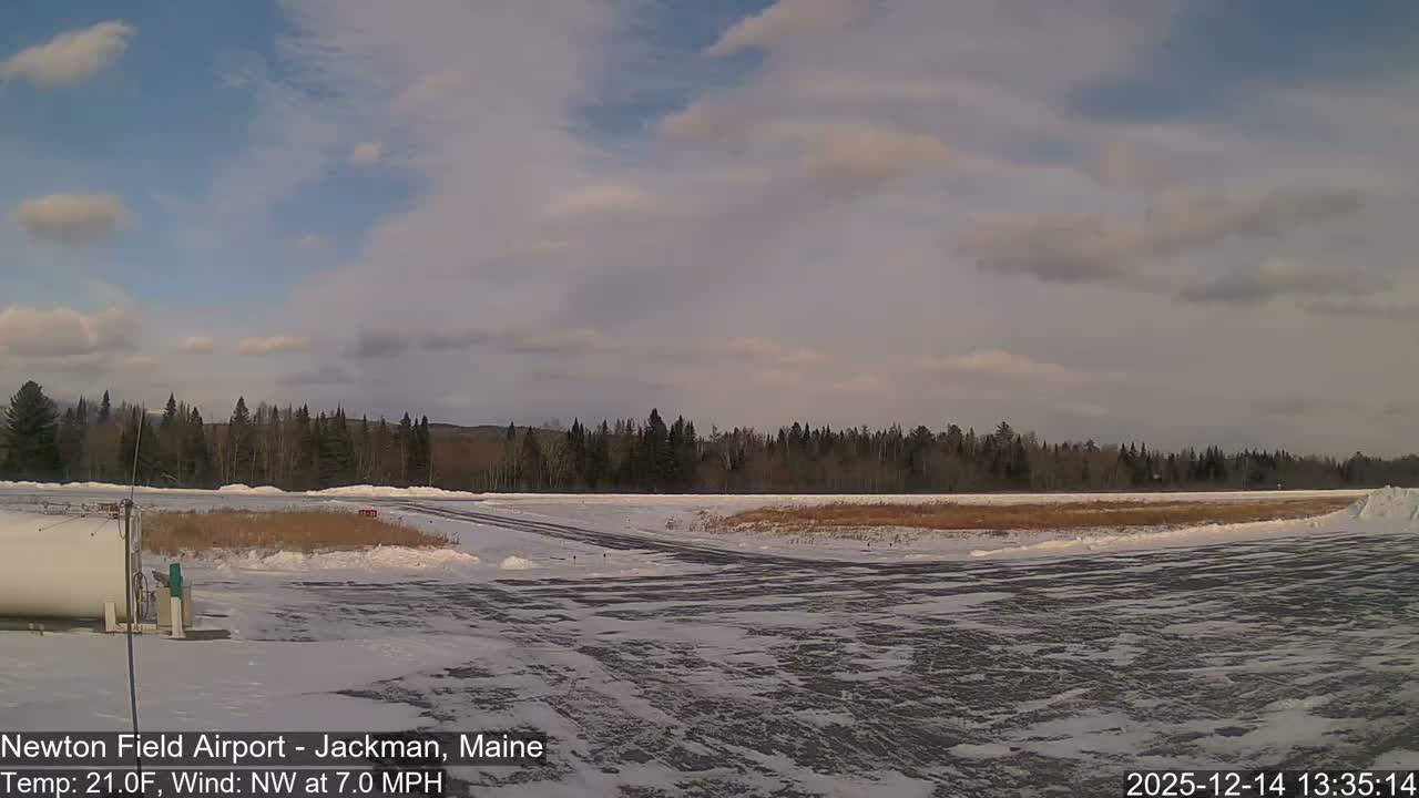 Jackman, Newton Field Airport towards North Live Cam 59B - Jackman, Somerset, Maine, USA