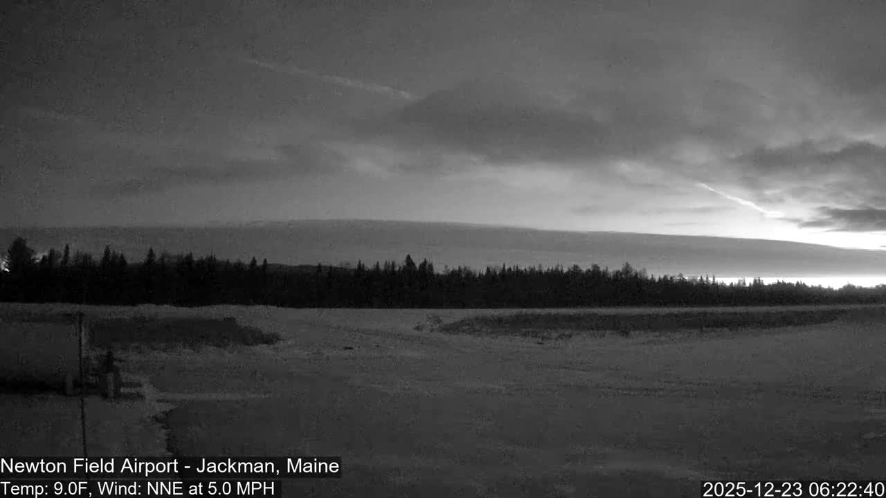 Jackman, Newton Field Airport towards North Live Cam 59B - Jackman, Somerset, Maine, USA