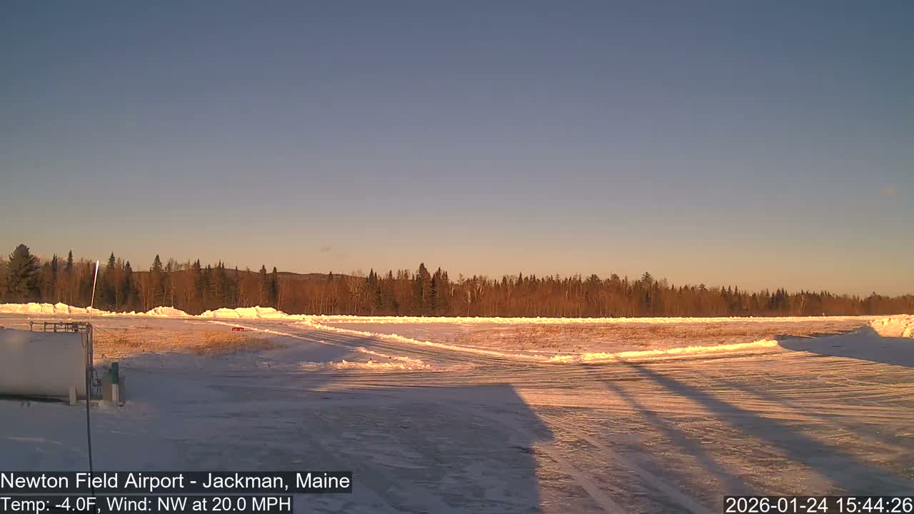 Jackman, Newton Field Airport towards North Live Cam 59B - Jackman, Somerset, Maine, USA