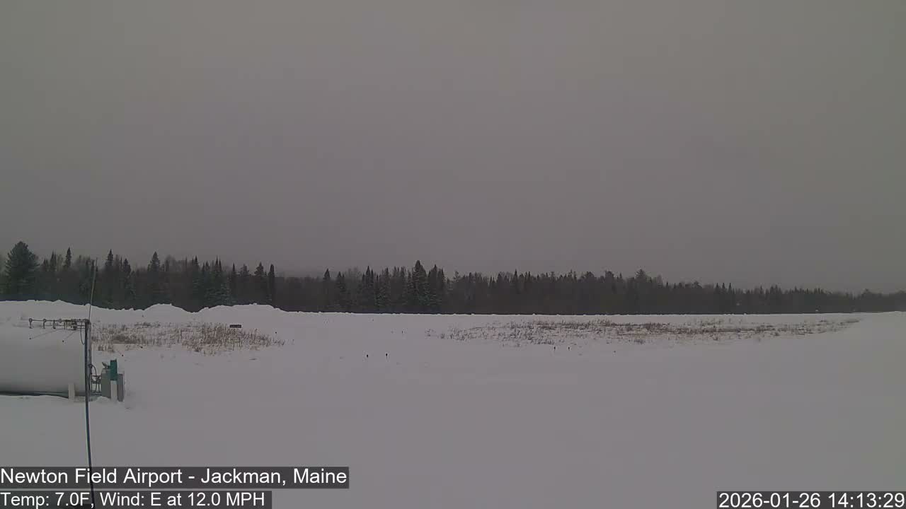 Jackman, Newton Field Airport towards North Live Cam 59B - Jackman, Somerset, Maine, USA