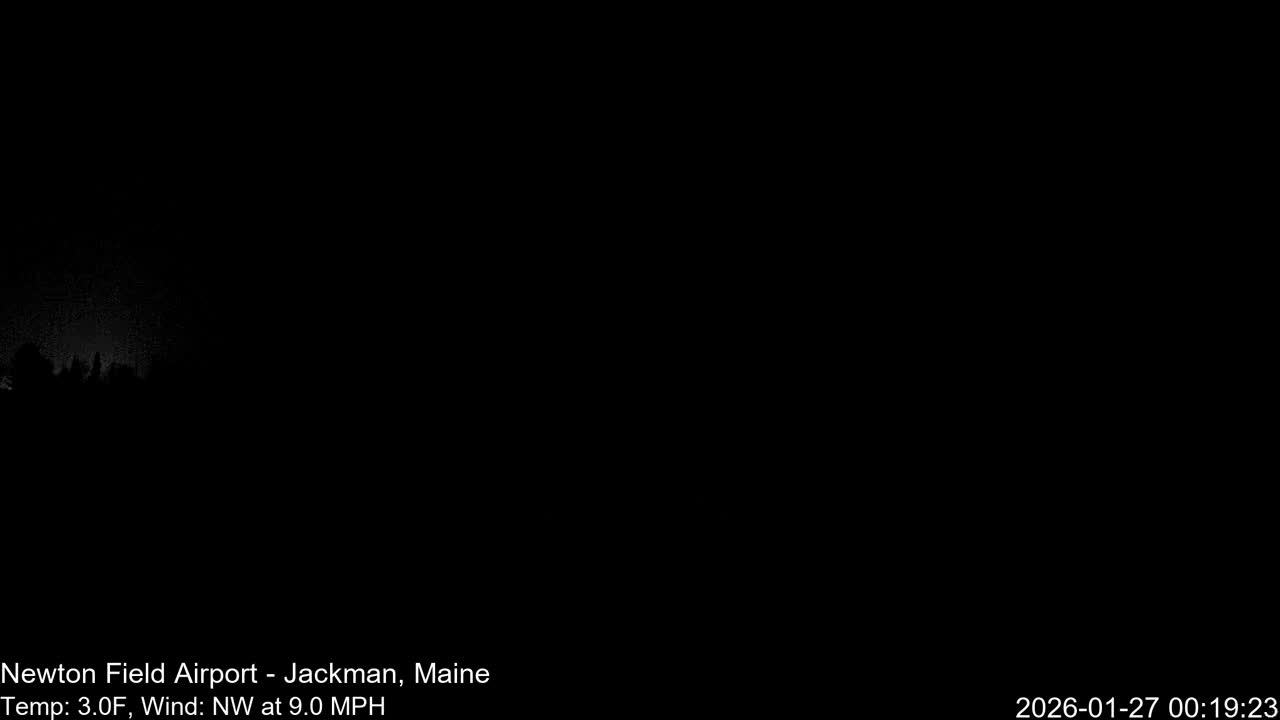 Jackman, Newton Field Airport towards North Live Cam 59B - Jackman, Somerset, Maine, USA
