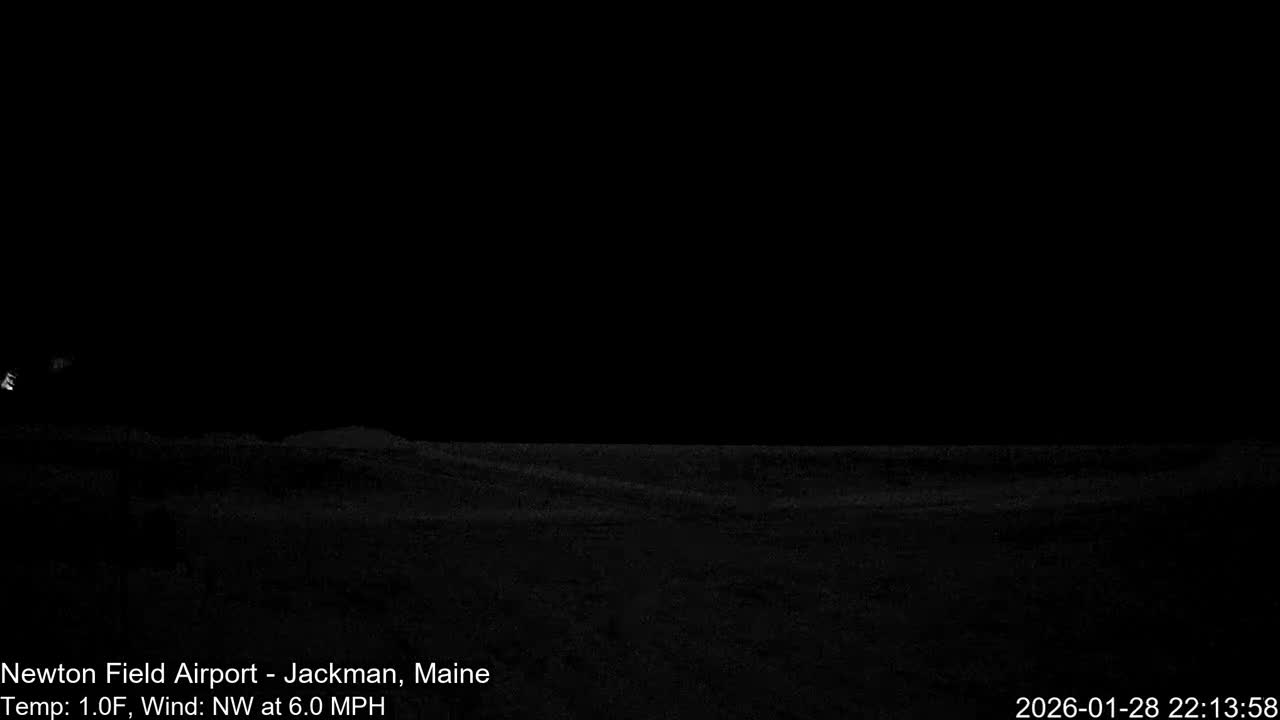 Jackman, Newton Field Airport towards North Live Cam 59B - Jackman, Somerset, Maine, USA