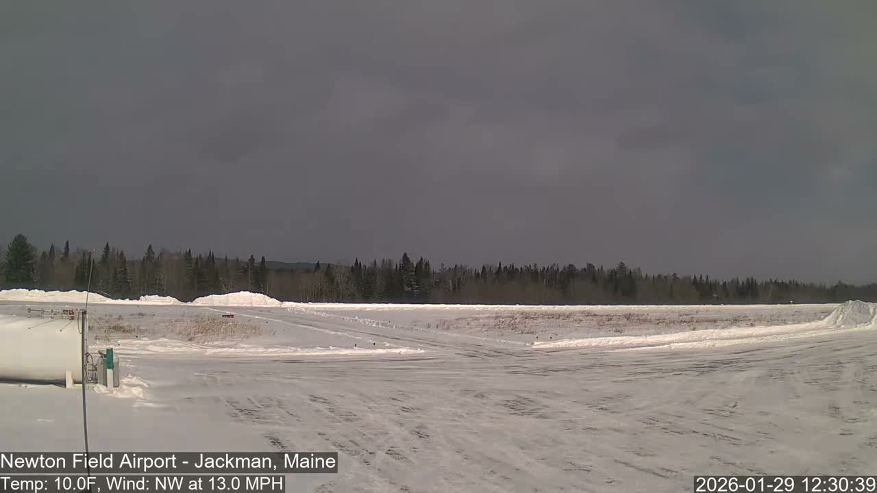 Jackman, Newton Field Airport towards North Live Cam 59B - Jackman, Somerset, Maine, USA