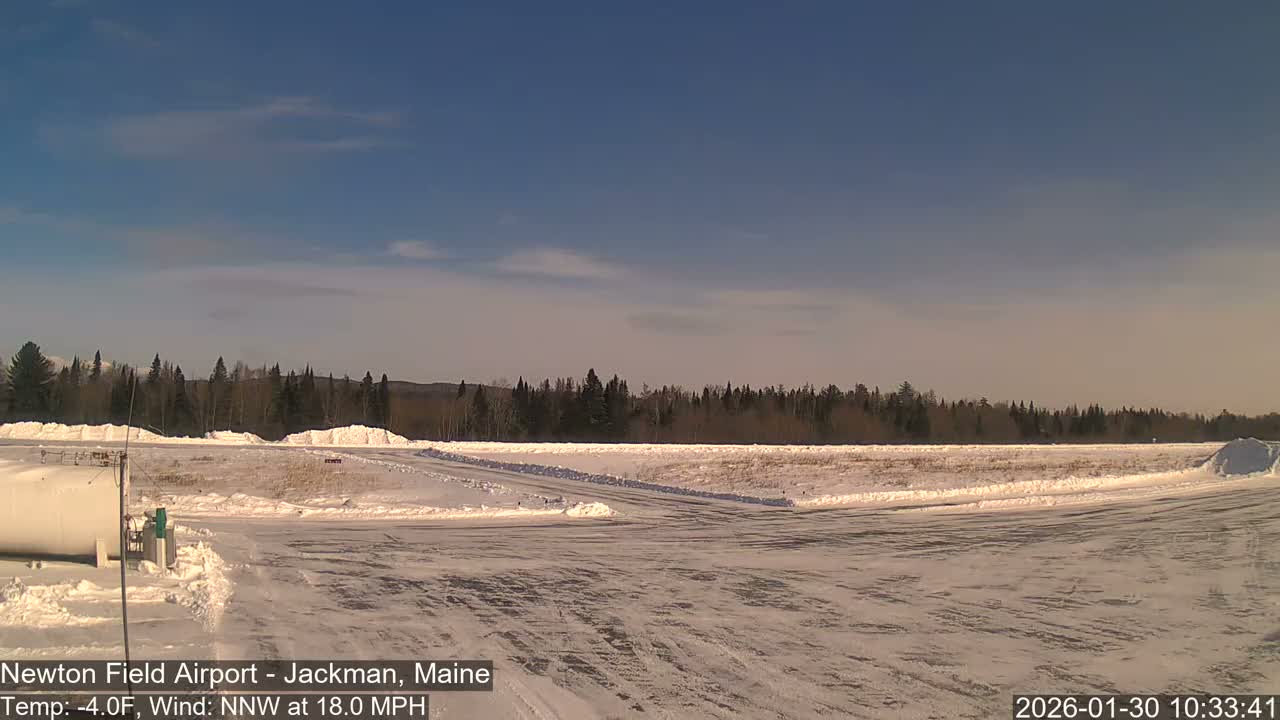 Jackman, Newton Field Airport towards North Live Cam 59B - Jackman, Somerset, Maine, USA