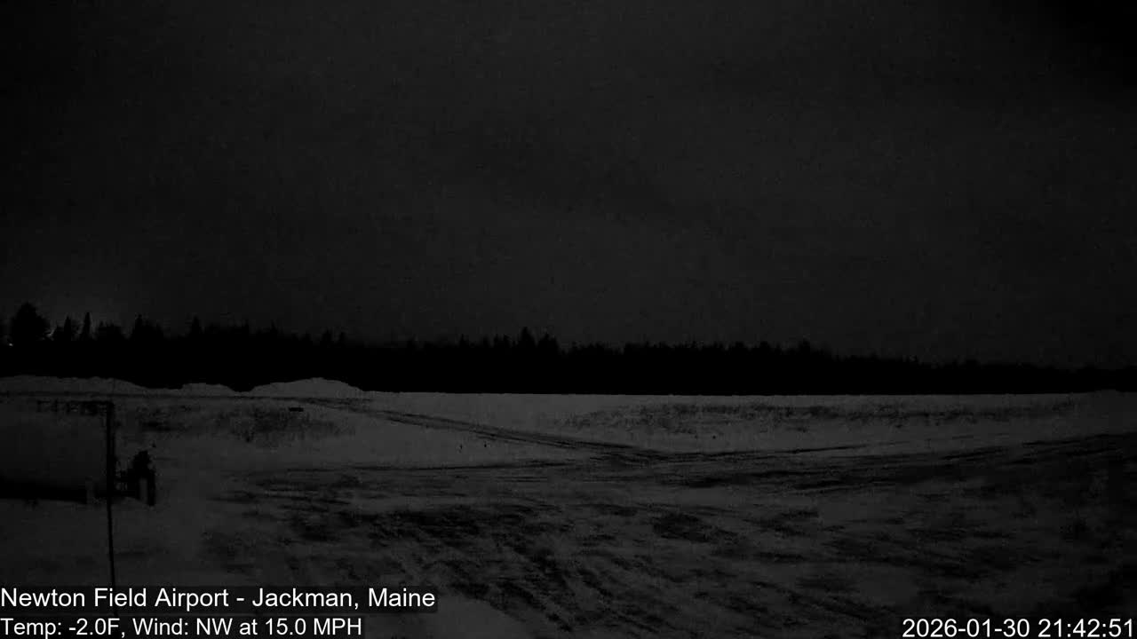 Jackman, Newton Field Airport towards North Live Cam 59B - Jackman, Somerset, Maine, USA