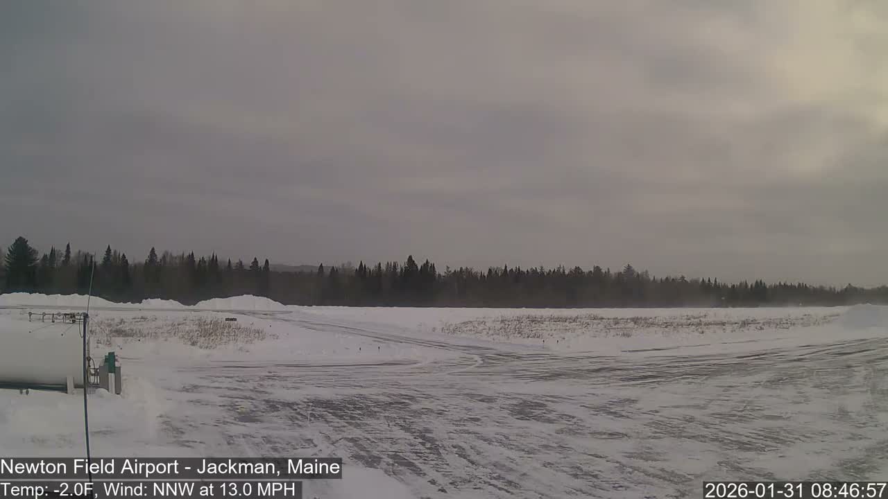 Jackman, Newton Field Airport towards North Live Cam 59B - Jackman, Somerset, Maine, USA