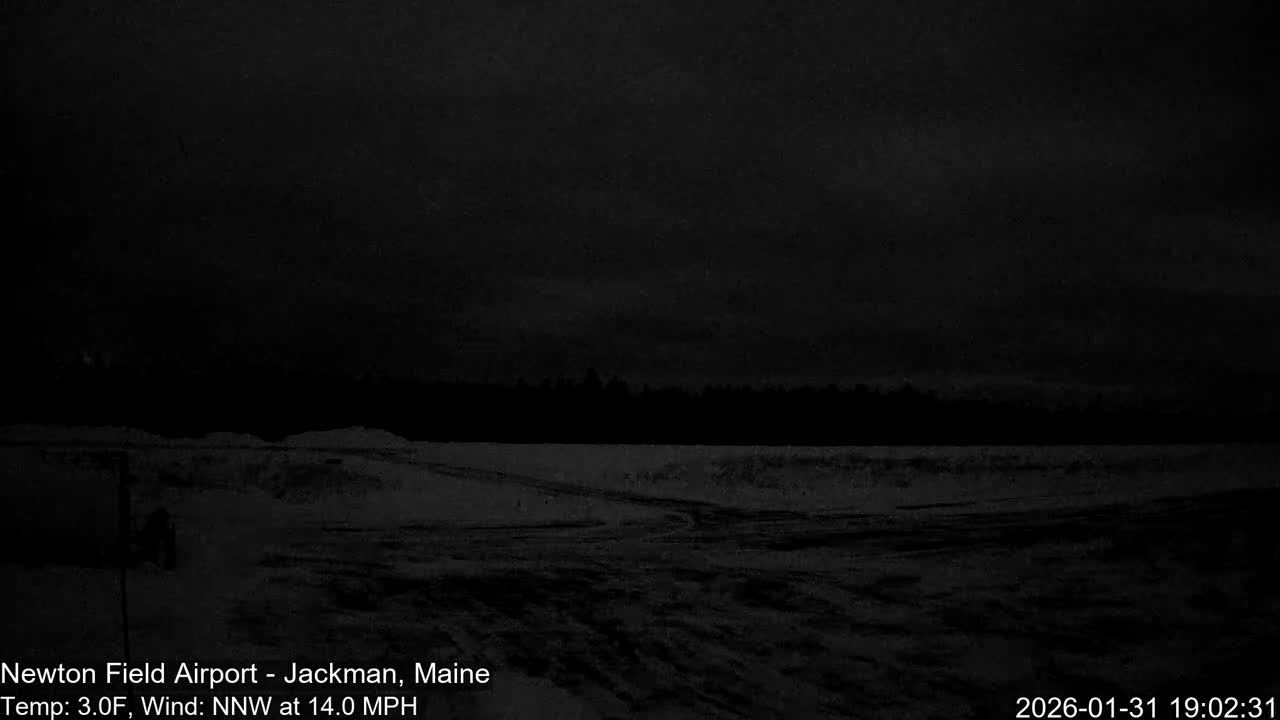 Jackman, Newton Field Airport towards North Live Cam 59B - Jackman, Somerset, Maine, USA