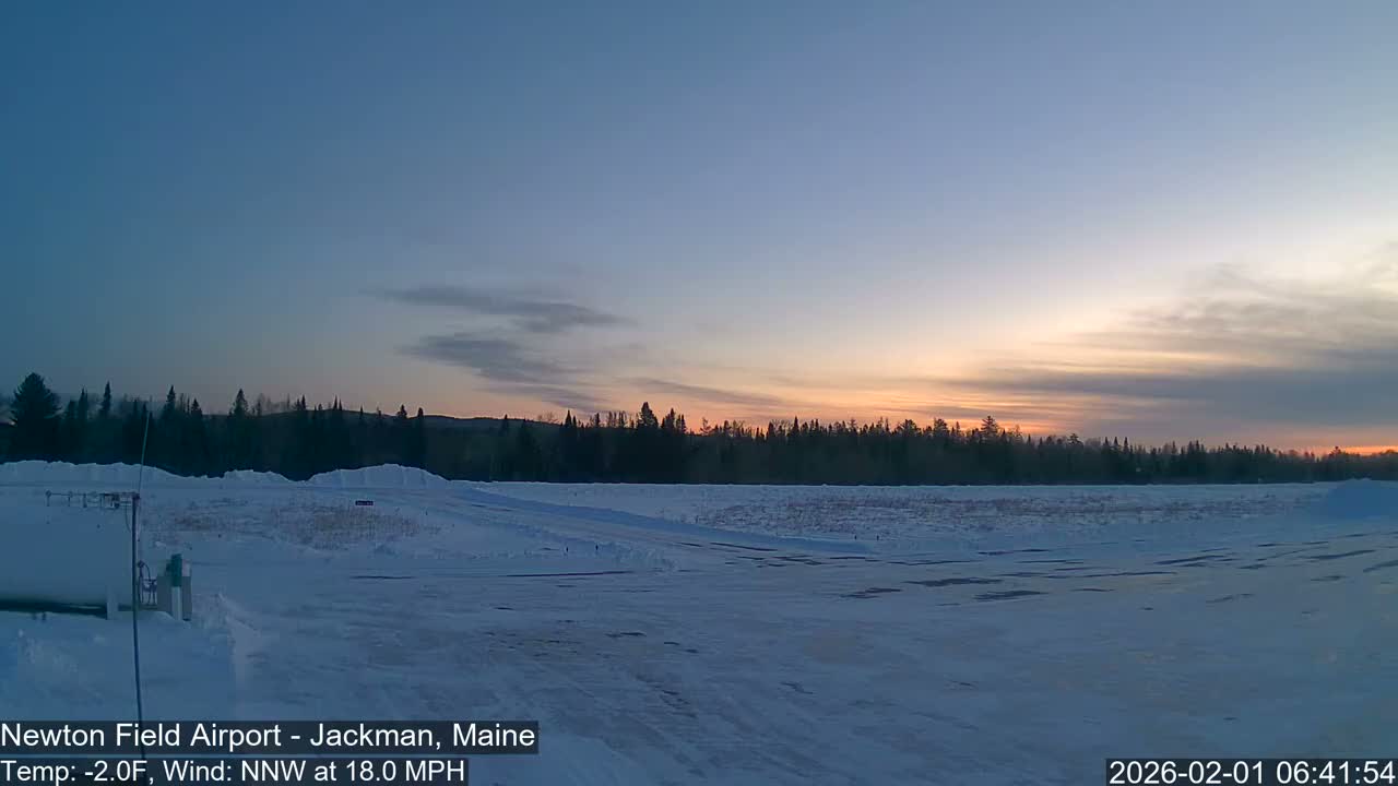 Jackman, Newton Field Airport towards North Live Cam 59B - Jackman, Somerset, Maine, USA