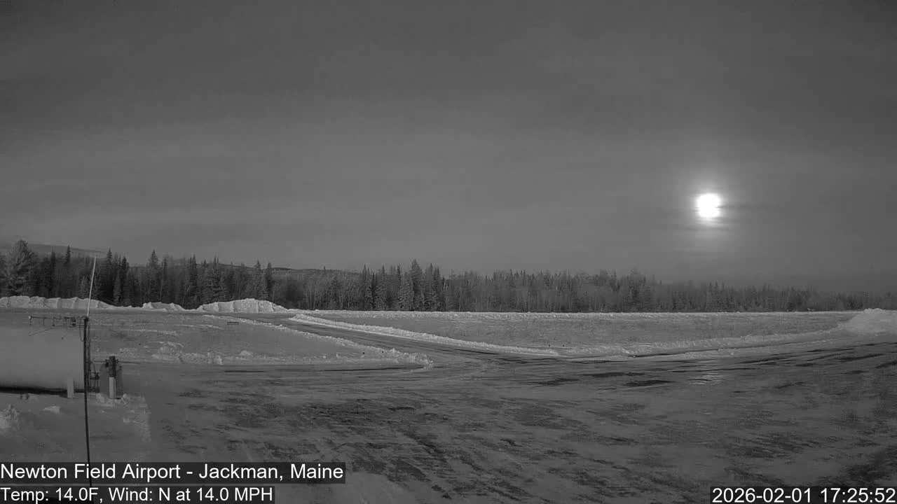 Jackman, Newton Field Airport towards North Live Cam 59B - Jackman, Somerset, Maine, USA