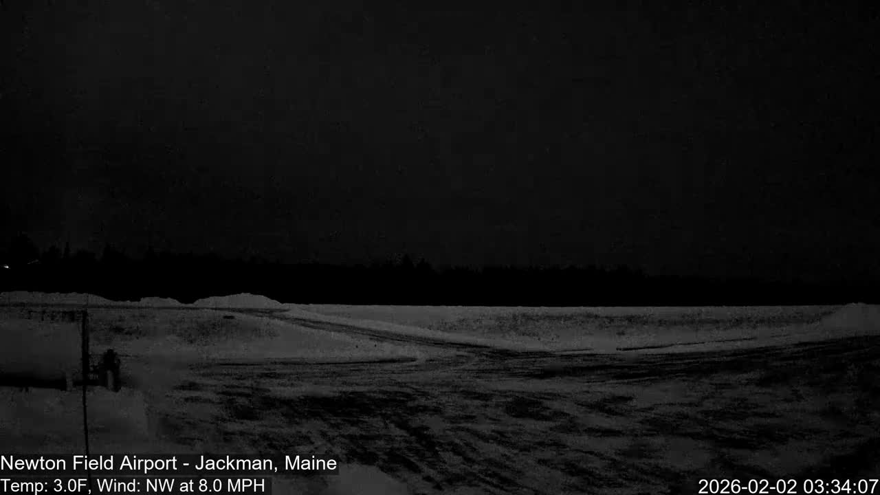 Jackman, Newton Field Airport towards North Live Cam 59B - Jackman, Somerset, Maine, USA