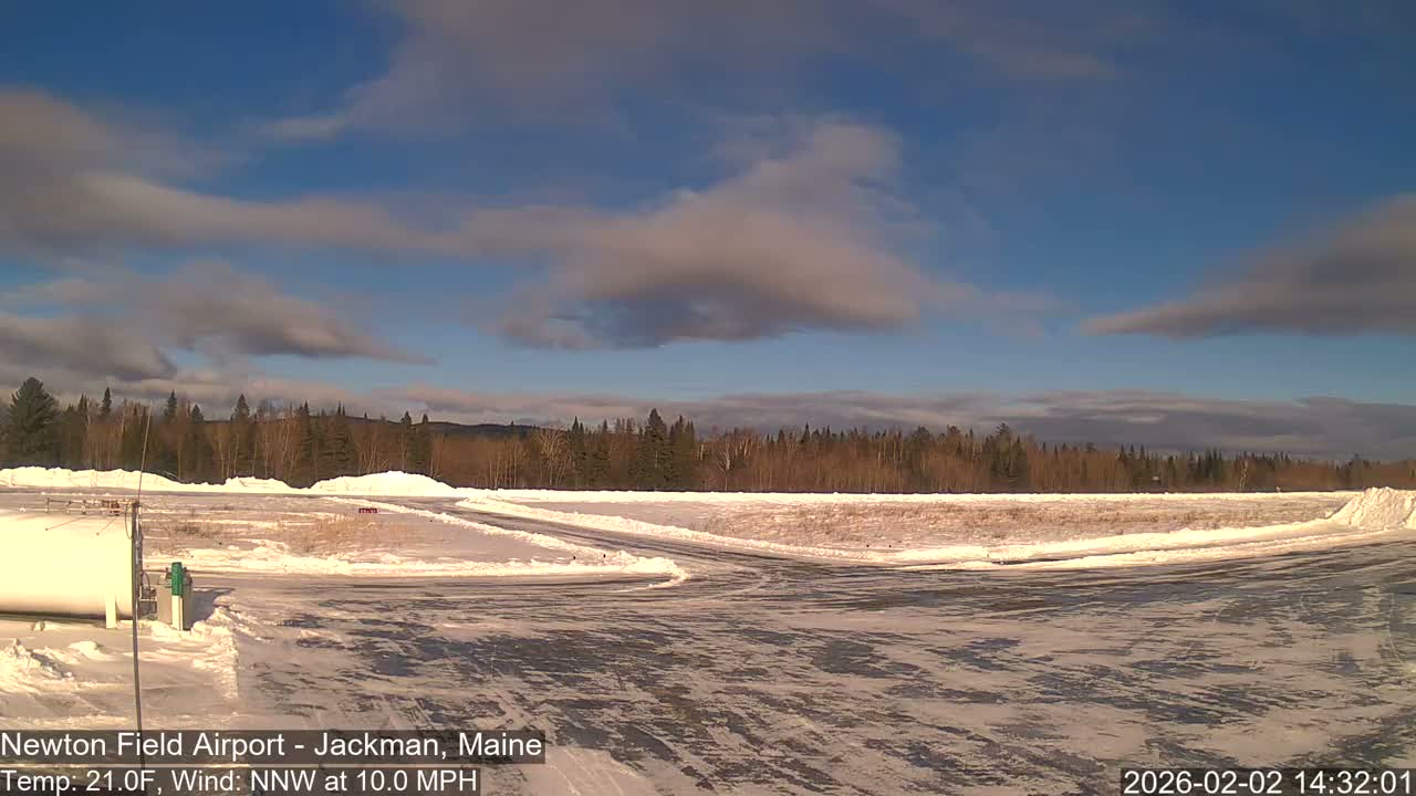 Jackman, Newton Field Airport towards North Live Cam 59B - Jackman, Somerset, Maine, USA
