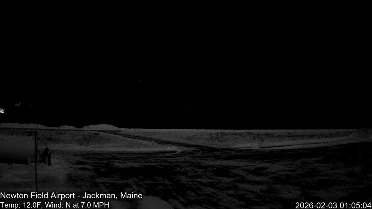 Jackman, Newton Field Airport towards North Live Cam 59B - Jackman, Somerset, Maine, USA