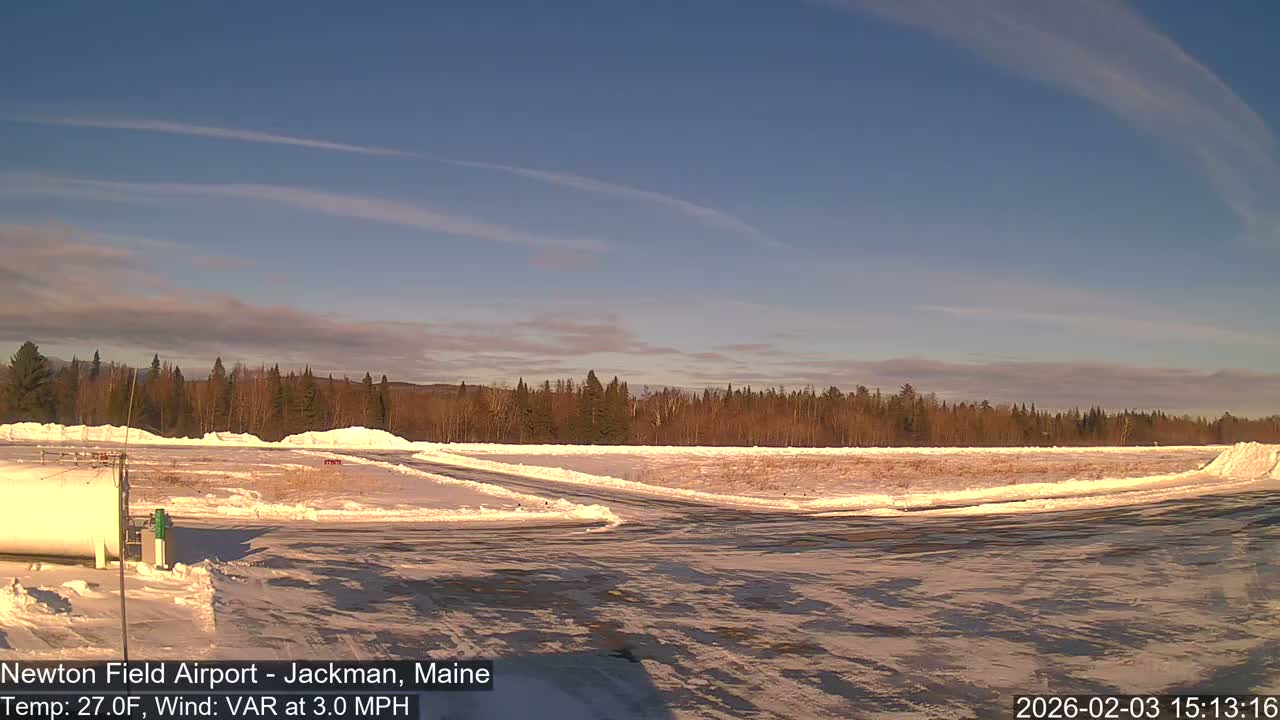Jackman, Newton Field Airport towards North Live Cam 59B - Jackman, Somerset, Maine, USA