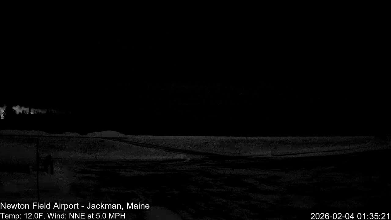 Jackman, Newton Field Airport towards North Live Cam 59B - Jackman, Somerset, Maine, USA
