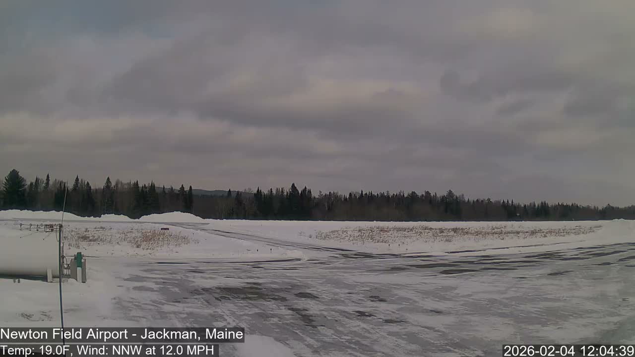 Jackman, Newton Field Airport towards North Live Cam 59B - Jackman, Somerset, Maine, USA