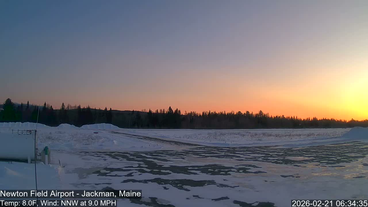 Jackman, Newton Field Airport towards North Live Cam 59B - Jackman, Somerset, Maine, USA