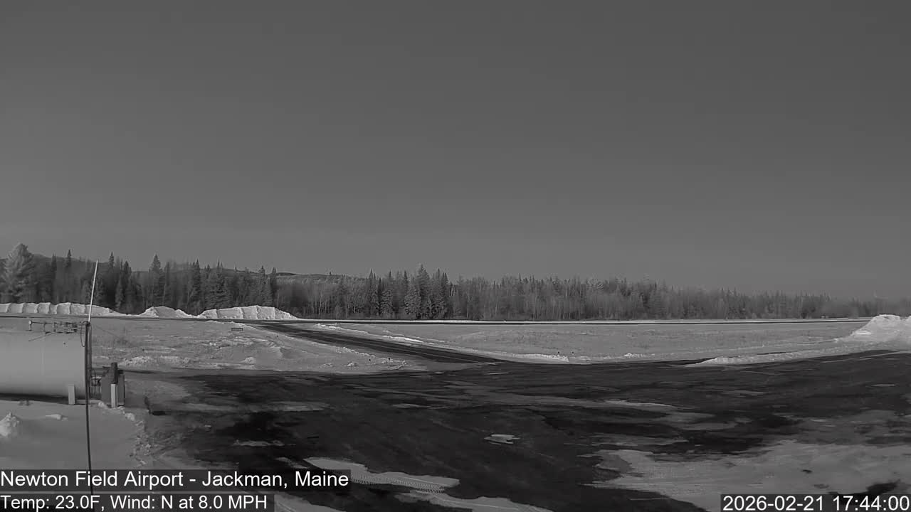 Jackman, Newton Field Airport towards North Live Cam 59B - Jackman, Somerset, Maine, USA