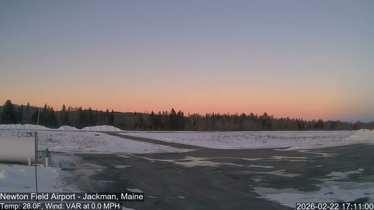 Jackman, Newton Field Airport towards North Live Cam 59B - Jackman, Somerset, Maine, USA