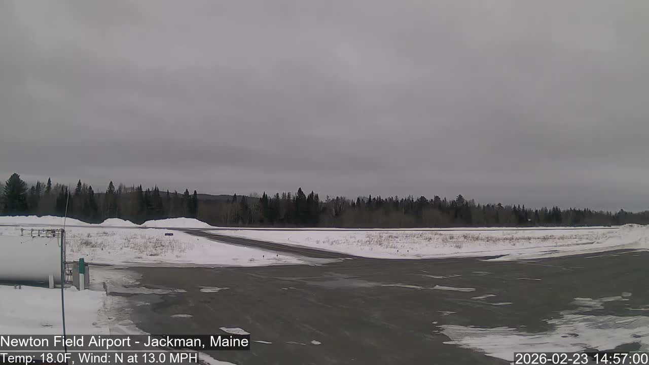 Jackman, Newton Field Airport towards North Live Cam 59B - Jackman, Somerset, Maine, USA