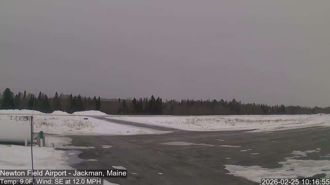 Jackman, Newton Field Airport towards North Live Cam 59B - Jackman, Somerset, Maine, USA