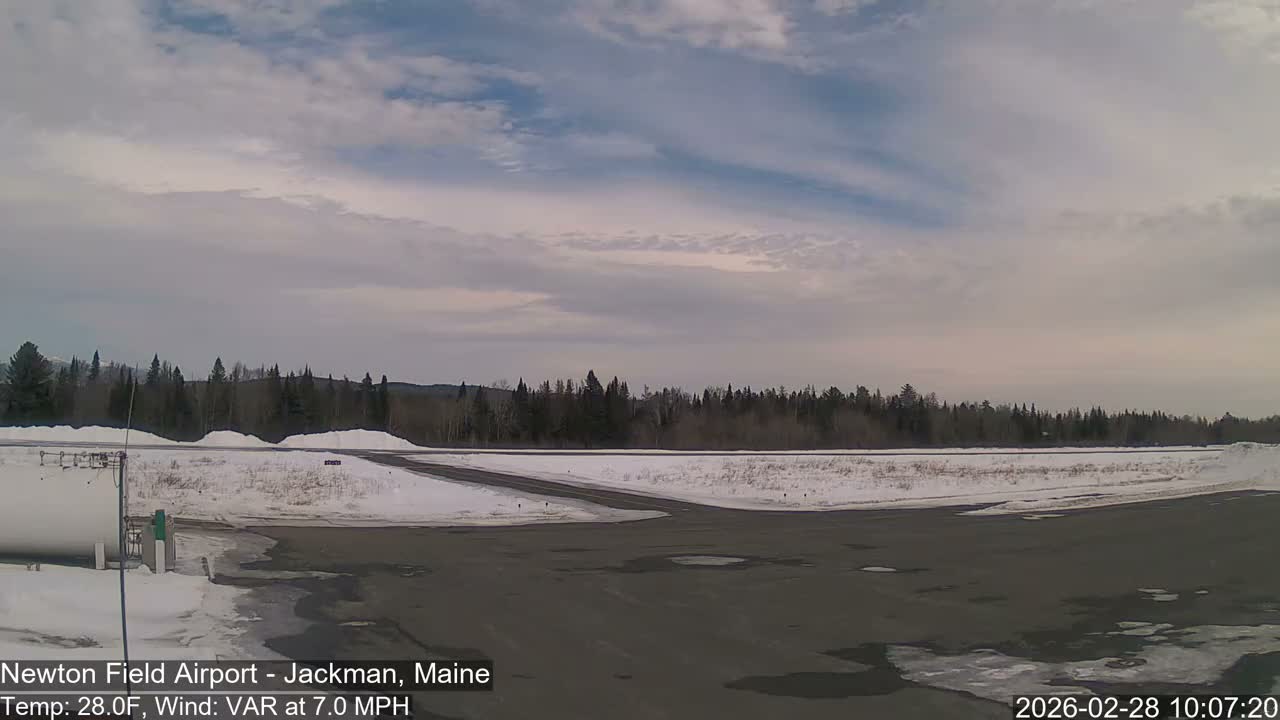 Jackman, Newton Field Airport towards North Live Cam 59B - Jackman, Somerset, Maine, USA
