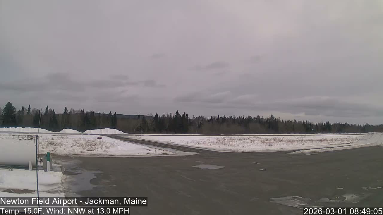 Jackman, Newton Field Airport towards North Live Cam 59B - Jackman, Somerset, Maine, USA