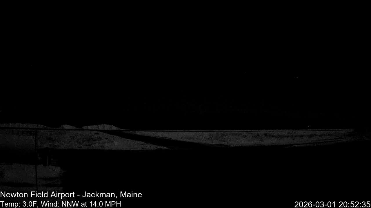 Jackman, Newton Field Airport towards North Live Cam 59B - Jackman, Somerset, Maine, USA