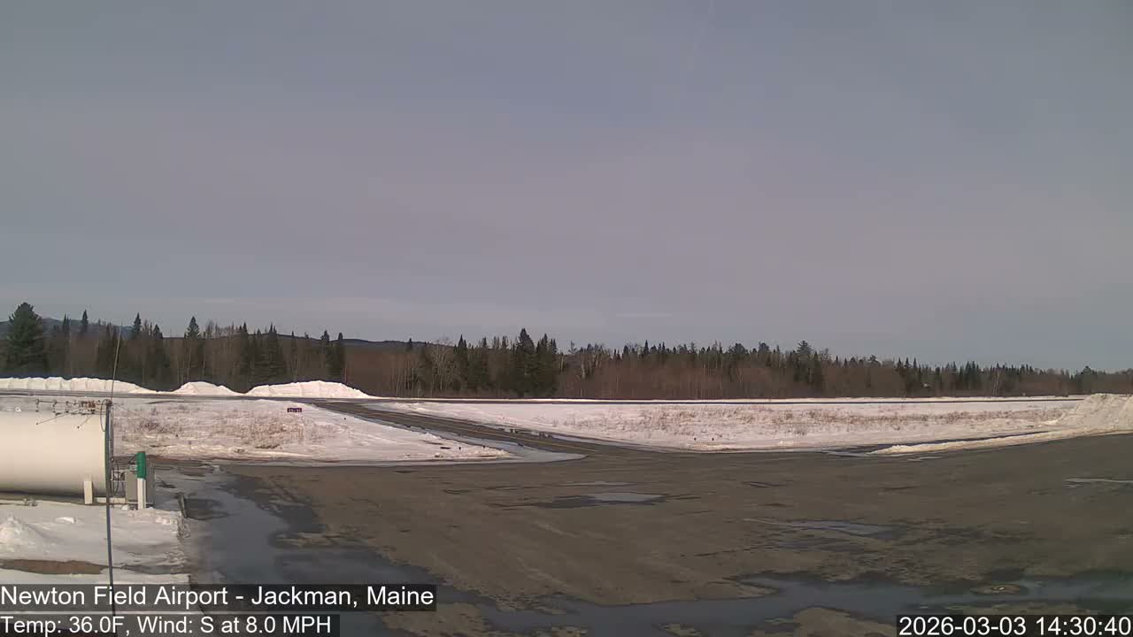 Jackman, Newton Field Airport towards North Live Cam 59B - Jackman, Somerset, Maine, USA