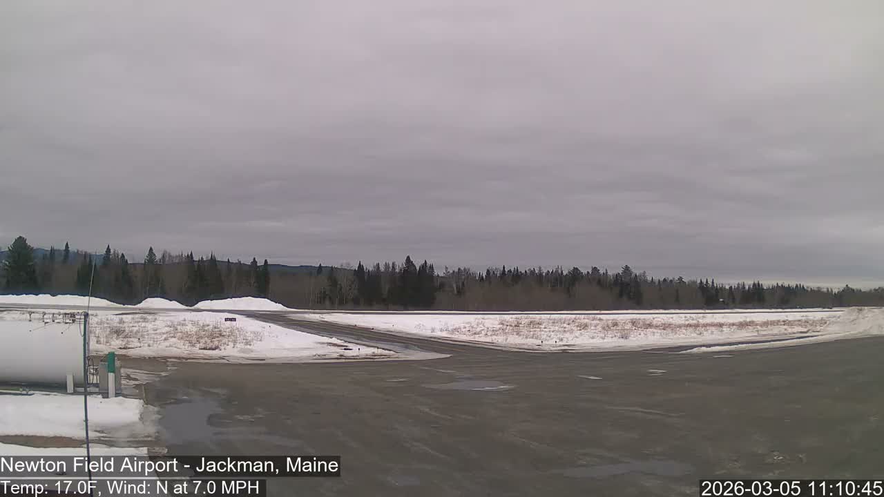 Jackman, Newton Field Airport towards North Live Cam 59B - Jackman, Somerset, Maine, USA