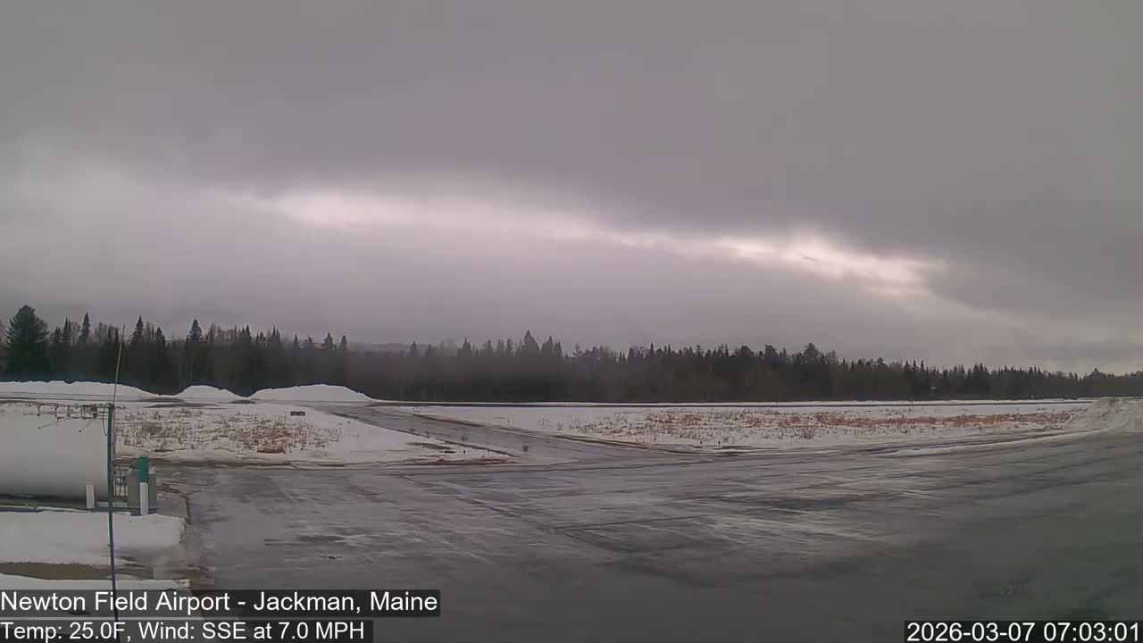 Jackman, Newton Field Airport towards North Live Cam 59B - Jackman, Somerset, Maine, USA