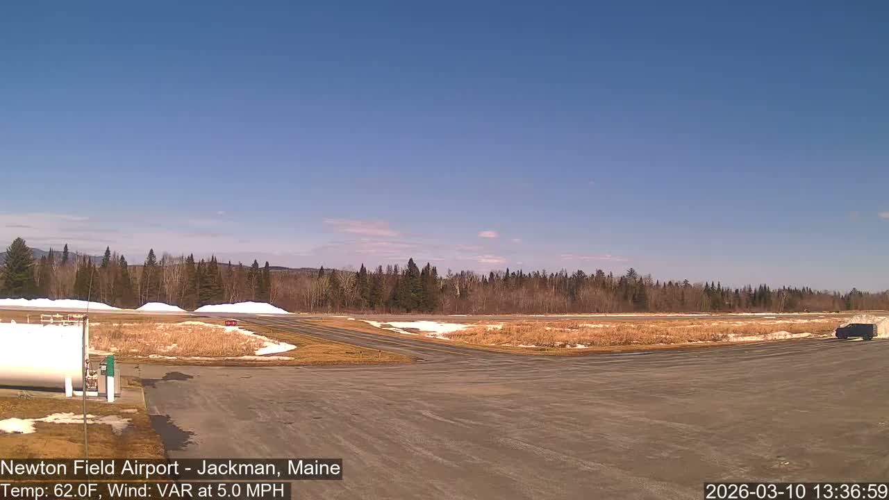 Jackman, Newton Field Airport towards North Live Cam 59B - Jackman, Somerset, Maine, USA